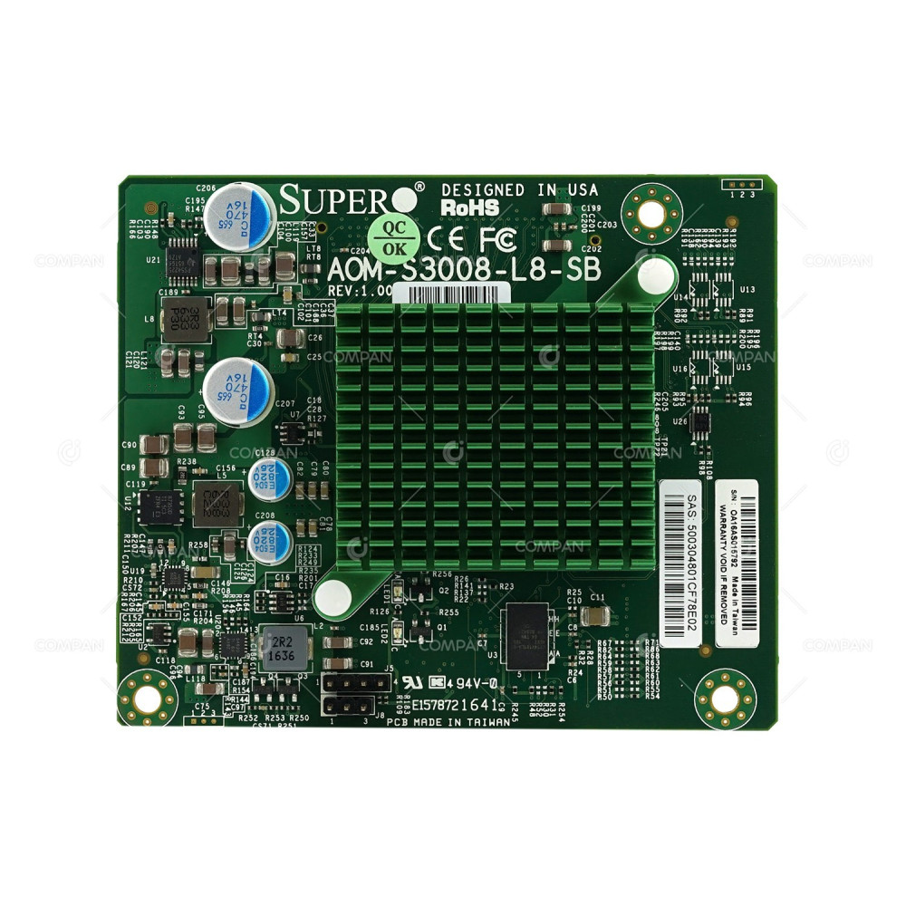 AOM-S3008-L8-SB-T4100 SUPERMICRO 12G SAS PCIE 3.0 MEZZANINE RAID CARD FOR TEGILE STORAGE T4100 AOM-S3008-L8-SB
